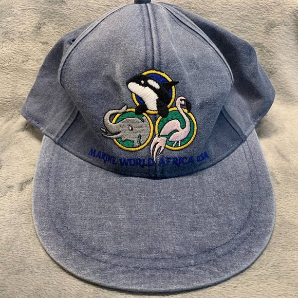 Vintage Other - Vintage Marine World Africa USA Adjustable Ball Cap